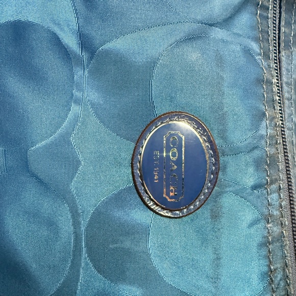 Coach Blue Signature Tote - Picture 2 of 4